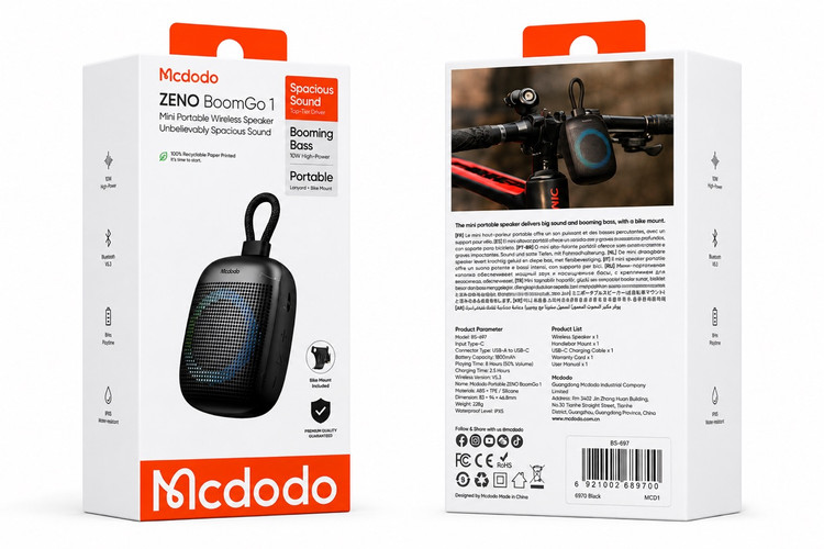 اسپیکر بلوتوثی مک دودو Mcdodo مدل BS-897 با توان 10 وات