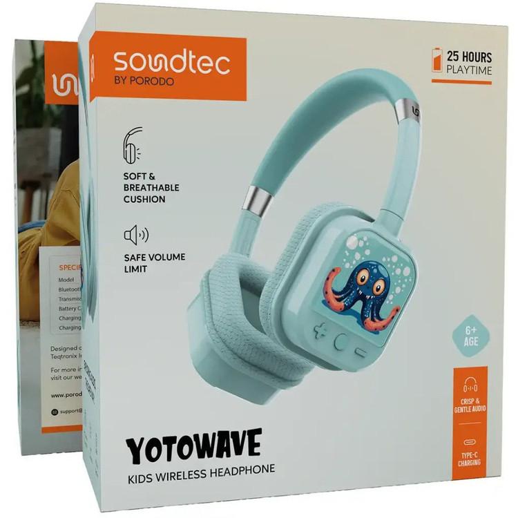 هدفون بی سیم کودکان پرودو مدل Porodo Soundtec Yotowave Kids Wireless Headphone PDSTC303