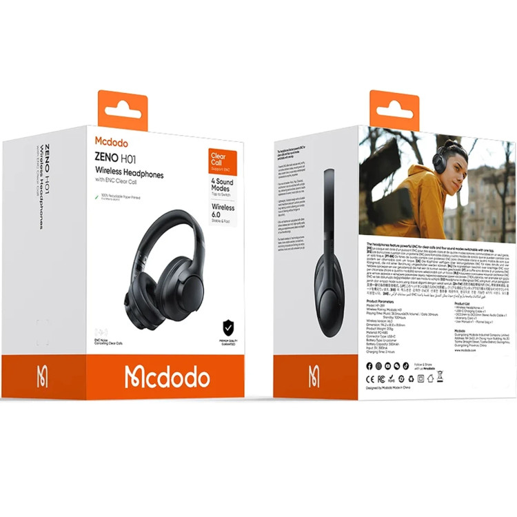 هدفون بی سیم مک دودو Mcdodo مدل ZENO H01 HP-289 با ENC