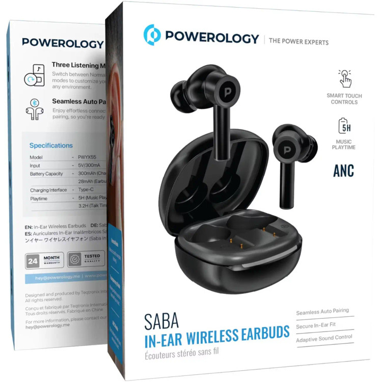 هندزفری بلوتوثی پاورولوژی Powerology مدل PWYX55BK بلوتوث 5.4