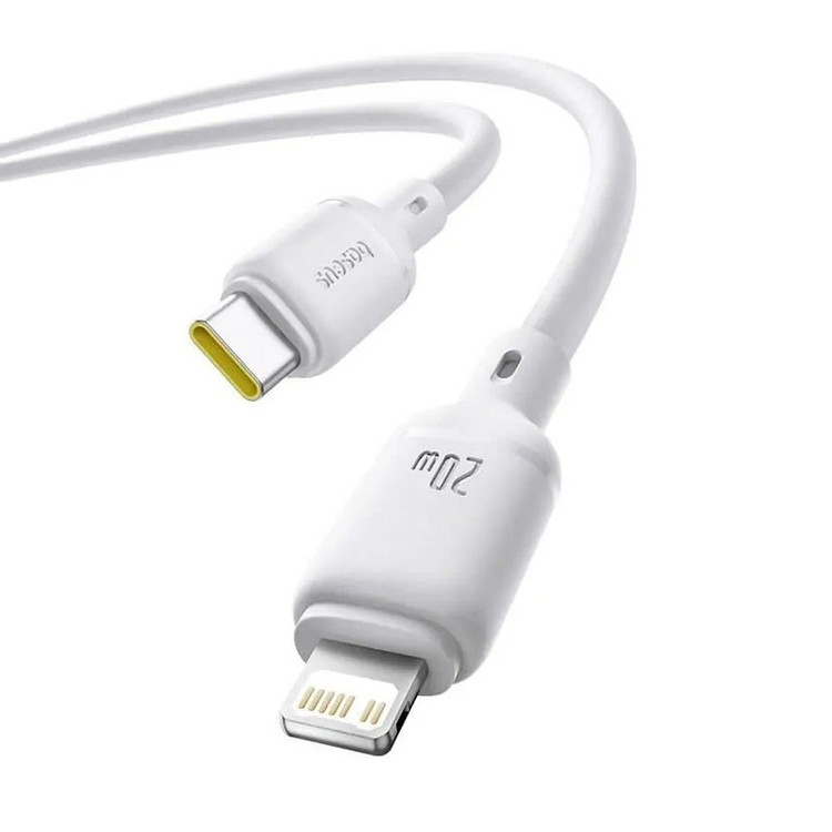 کابل تبدیل USB-C به لایتنینگ بیسوس مدل Silky P10377700313-00 طول 1 متر