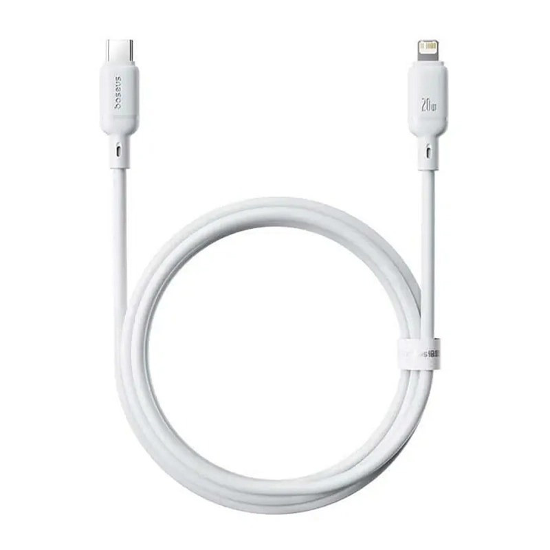 کابل تبدیل USB-C به لایتنینگ بیسوس مدل Silky P10377700313-00 طول 1 متر