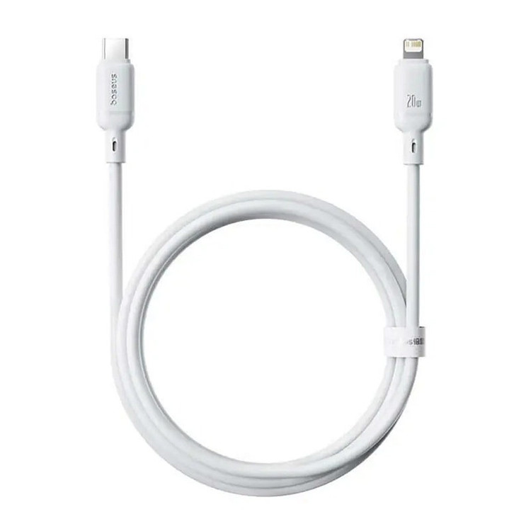 کابل تبدیل USB-C به لایتنینگ بیسوس مدل Silky P10377700313-00 طول 1 متر