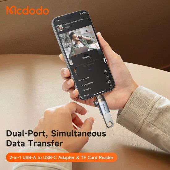 OTG تبدیل USB-A به تایپ سی+Micro SD مک دودو مدل MCDODO OT-7600
