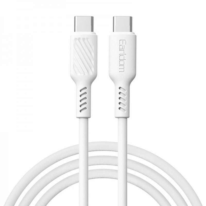 کابل شارژ سریع تایپ سی به تایپ سی یک متری 60 وات ارلدام Earldom EC-171 Type C cable 1.0m